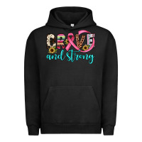 Pigment Black brave and strong Urban Hoodie - JahusDesignShop