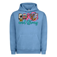 Pigment Pebble Blue brave and strong Urban Hoodie - JahusDesignShop