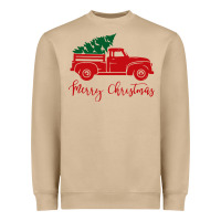 Mushroom vintage red truck with christmas Heavyweight Sweatshirt - artisFamous