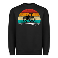 Black vintage tractor Heavyweight Sweatshirt - artisFamous