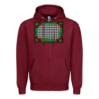 Burgundy christmas black and white background Zipper Hoodie - BarkalooDesign