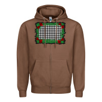 Chestnut christmas black and white background Zipper Hoodie - BarkalooDesign