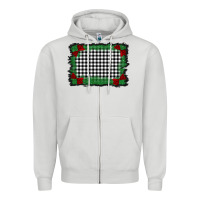Dove Grey christmas black and white background Zipper Hoodie - BarkalooDesign