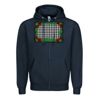 Navy christmas black and white background Zipper Hoodie - BarkalooDesign