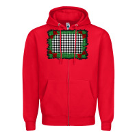 Red christmas black and white background Zipper Hoodie - BarkalooDesign