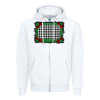 White christmas black and white background Zipper Hoodie - BarkalooDesign