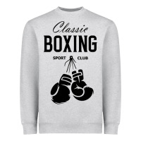 Heather Grey boxing gym classic Heavyweight Sweatshirt - artisFamous