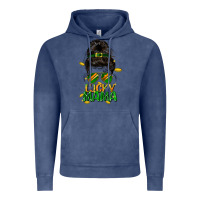 Vintage Denim lucky mama St. Patricks Day Vintage Hoodie - FaDigitalArtStudio