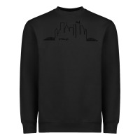 Black pittsburgh skyline city Heavyweight Sweatshirt - artisFamous