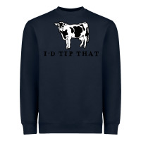 Navy i'd tip that funny cow tipping design Heavyweight Sweatshirt - artisFamous