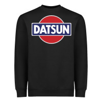 Black New Japanese Datsun Fanatics Heavyweight Sweatshirt - artisFamous