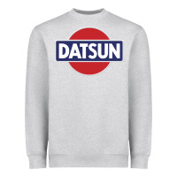 Heather Grey New Japanese Datsun Fanatics Heavyweight Sweatshirt - artisFamous