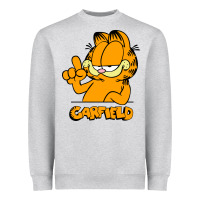 Heather Grey Funny Garfild new vector design Heavyweight Sweatshirt - artisFamous