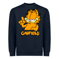 Navy Funny Garfild new vector design Heavyweight Sweatshirt - artisFamous