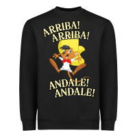Black Funny Speedy Arriba arriba New Heavyweight Sweatshirt - artisFamous