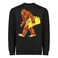 Black bigfoot carrying taco Heavyweight Sweatshirt - artisFamous