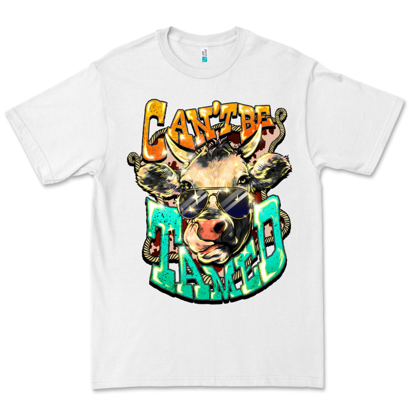 Can't Be Tamed Cow Premium Tee by HowdyJamesFarm | Teevron