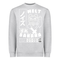 Heather Grey melt banana classic Heavyweight Sweatshirt - artisFamous