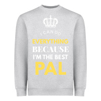 Heather Grey i'm the best pal Heavyweight Sweatshirt - artisFamous