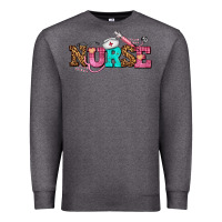 Charcoal Heather nurse with nurse element Premium Sweatshirt - AdoDesignShop