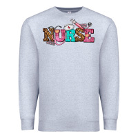 Heather Grey nurse with nurse element Premium Sweatshirt - AdoDesignShop