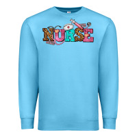 Ocean Blue nurse with nurse element Premium Sweatshirt - AdoDesignShop