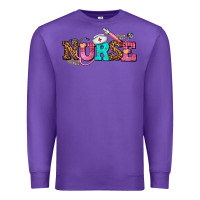 Purple nurse with nurse element Premium Sweatshirt - AdoDesignShop