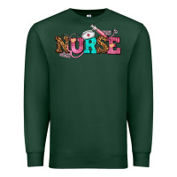 Sports Green nurse with nurse element Premium Sweatshirt - AdoDesignShop