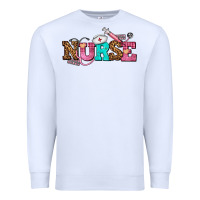 White nurse with nurse element Premium Sweatshirt - AdoDesignShop