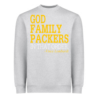 Heather Grey god family packers in that order Heavyweight Sweatshirt - artisFamous