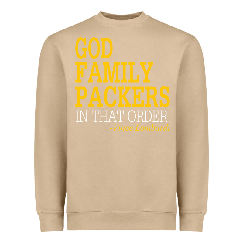 God Family Packers In That Order Heavyweight Sweatshirt by artisFamous | Teevron