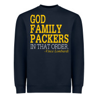 Navy god family packers in that order Heavyweight Sweatshirt - artisFamous