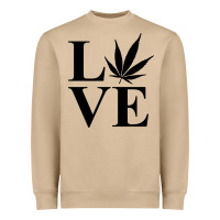 Mushroom love weed 420 Heavyweight Sweatshirt - artisFamous
