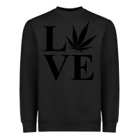 Black love weed 420 Heavyweight Sweatshirt - artisFamous