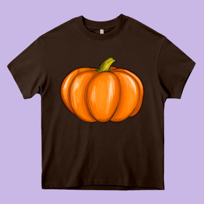 Pumpkin Heavy Core Tee Designed By Texasbilliewilder