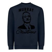 Navy murray christmas Heavyweight Sweatshirt - artisFamous