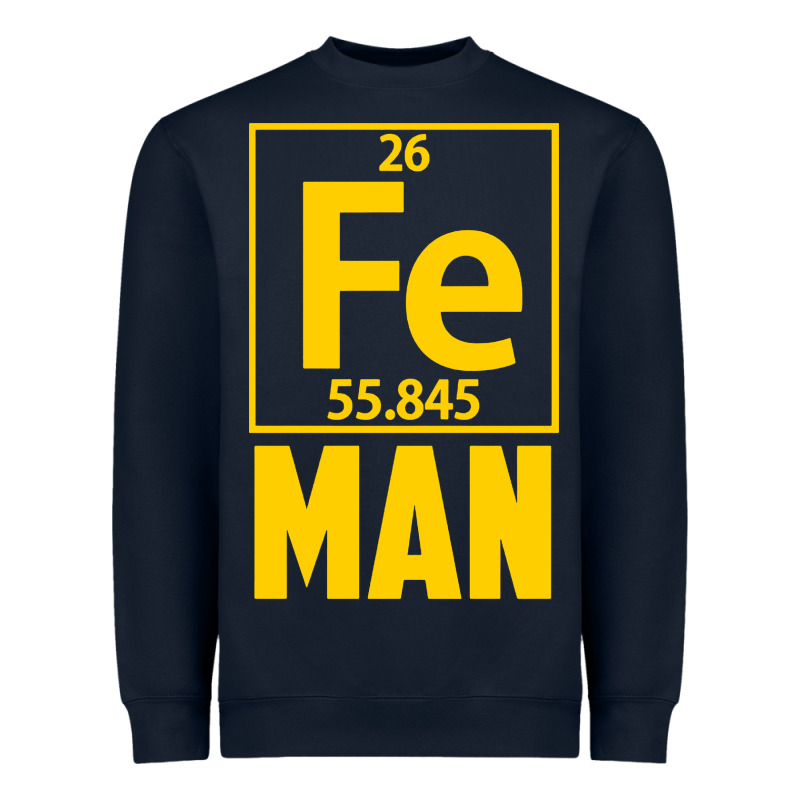 Fe Man Funny Superhero For Halloween Heavyweight Sweatshirt by artisFamous | Teevron