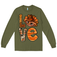 Army Green thanksgiving with turkey love bbs Long Sleeve Tee - BundleAndBundleShop