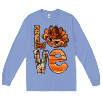 Colony Blue thanksgiving with turkey love bbs Long Sleeve Tee - BundleAndBundleShop