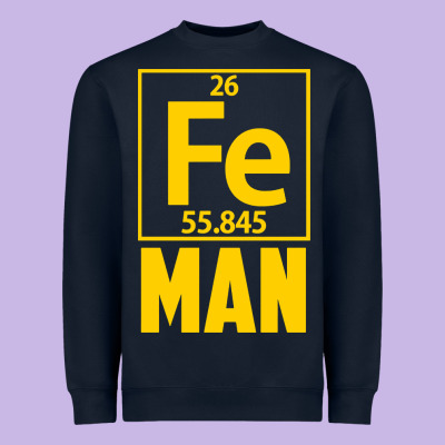 Fe Man Funny Superhero For Halloween Heavyweight Sweatshirt Designed By Artisfamous