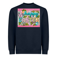 Navy happy easter mousepad Heavyweight Sweatshirt - BarkalooDesign