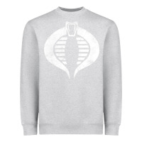 Heather Grey vintage cobra symbol Heavyweight Sweatshirt - artisFamous