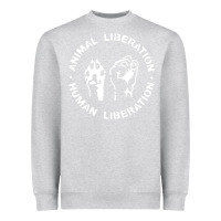 Heather Grey animal liberation Heavyweight Sweatshirt - artisFamous