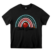 Black sixth grade rainbow Heavy Core Tee - RanaPortraitStore