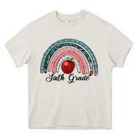 Cream sixth grade rainbow Heavy Core Tee - RanaPortraitStore