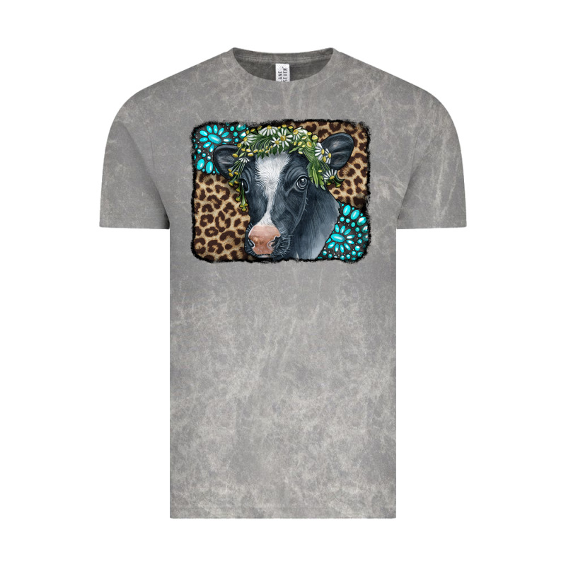 Floral Cow Leopard Gemstone Vintage Tee by CowCowDesign | Teevron