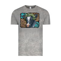 Cloud Rock Floral Cow Leopard Gemstone Vintage Tee - CowCowDesign