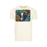 Vintage Arctic Floral Cow Leopard Gemstone Vintage Tee - CowCowDesign