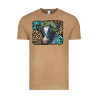 Vintage Camel Floral Cow Leopard Gemstone Vintage Tee - CowCowDesign