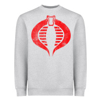 Heather Grey vintage cobra symbol Heavyweight Sweatshirt - artisFamous